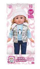 Natalia, lalka bobas w srebrnej kamizelce, 36 cm