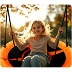 Neo-Sport, Swingo, huśtawka bocianie gniazdo, pomarańczowa, 100 cm