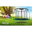 Neo-Sport, trampolina ogrodowa z siatką, profilowanymi słupkami i drabinką, 312 cm