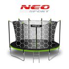 Neo-Sport, trampolina ogrodowa z siatką wewnętrzną i drabinką, 12ft/374 cm