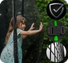 Neo-Sport, trampolina ogrodowa z siatką zewnętrzną i drabinką, 12ft/374 cm