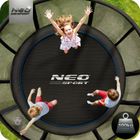 Neo-Sport, trampolina ogrodowa z siatką zewnętrzną i drabinką, 8ft/252 cm