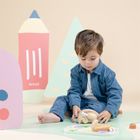 New Classic Toys, pieczony kurczak, drewniany zestaw jedzenia i akcesoriów kuchennych