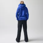 Niebieska bluza unisex z kapturem o kroju oversize NOWEAR