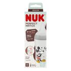 Nuk, Myszka Miki, Perfect Match, butelka, silikonowy smoczek, rozmiar M, 260 ml