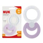 Nuk, zestaw gryzaków, różowy i przeźroczysty, 3m+