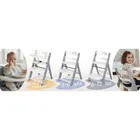 Nukido, Nelo, drewniane krzesełko do karmienia, szaro-białe