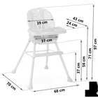 Nukido, Tilo, krzesełko do karmienia, beżowe