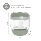 Nuvita, sterylizator UV do smoczków i butelek, przenośny, sage green