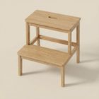 Nuxio, Krok, bambusowy taboret ze schodkiem, 46 cm