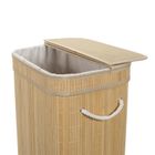 Nuxio, Luva, bambusowy kosz na pranie z pokrywą, 80l