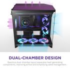 NZXT, obudowa komputerowa z oknem, H9 FLOW RGB+ MIDI TOWER, czarna