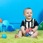 Oball, Piłka z grzechotką, gryzak, wielokolorowa, 10 cm, 0m+