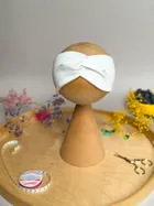 Opaska dziewczęca, prążkowana, ecru, Iltom