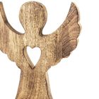 Orion, figurka anioła z sercem, drewniana, 25.5-36 cm