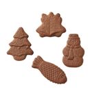 Orion, forma do ciastek i pralin, silikonowa, beżowa, 34-24,5-1 cm