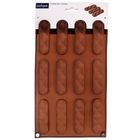 Orion, forma do ciastek i pralin, silikonowa, brązowa, 29,5-17-1,5 cm