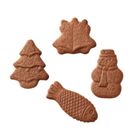 Orion, forma do ciastek i pralin, silikonowa, brązowa, 34-24,5-1 cm