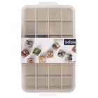 Orion, forma do kostek lodu z pokrywką, silikonowa, beżowa, 22.5-13-3 cm