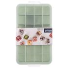 Orion, forma do kostek lodu z pokrywką silikonowa, zielona, 22.5-13-3 cm