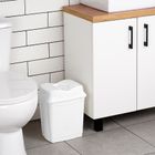 Orion, kosz na śmieci, plastikowy, biały, 9l