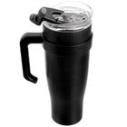 Orion, kubek termiczny z uchwytem, stalowy, czarny, 1,2l