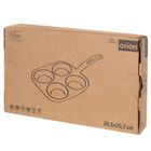 Orion, Litina Smalt, patelnia do jajek, żeliwna emaliowana, 4 otwory, 20,5-20,5 cm