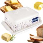 Orion, Louka, maselniczka porcelanowa, biała, kwiaty