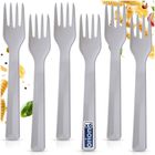 Orion, Sandy, widelce stołowe, plastikowe, szare, 18 cm, 6 szt.