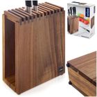 Orion, stojak na noże, z przegródkami, drewniany