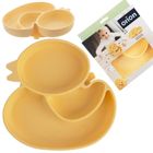 Orion, talerz dla dziecka silikonowy dzielony, żółta kaczka, 19,5-19 cm