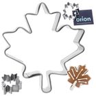 Orion, wykrawacz do ciastek, stalowy, liść, 4 cm