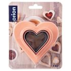 Orion, wykrawacze do ciastek, dwustronne, serce, 3 szt.