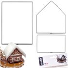 Orion, wykrawacze do ciastek, stalowe, domek z piernika, 3 szt.