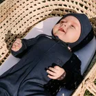 Pajac niemowlęcy, wełniany, granatowy, Eevi