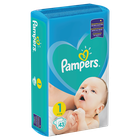 Pampers, New Baby, pieluchy jednorazowe, rozmiar 1, Newborn, 43 szt.