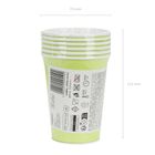PartyDeco, kubeczki papierowe, jasny zielony, 250 ml, 6 szt.