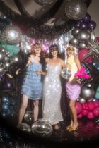 PartyDeco, maska karnawałowa, złoty, 17-9 cm