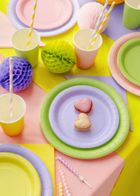 PartyDeco, talerzyki papierowe, jasny zielony, 23 cm, 6 szt.