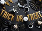 PartyDeco, Trick or Treat, serwetki papierowe na imprezę Halloween, czarne, 33 cm, 20 szt.