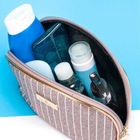 Peterson, kosmetyczka, 1-komorowa, brokatowa, różowe złoto