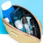 Peterson, kosmetyczka, 1-komorowa, brokatowa, złota