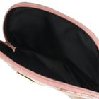 Peterson, kosmetyczka, 1-komorowa, tkanina syntetyczna, różowa z botanicznym wzorem