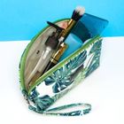 Peterson, kosmetyczka, 1-komorowa, zielona z botanicznym wzorem