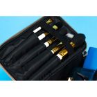 Peterson, kosmetyczka kuferek, brokatowa złota