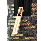 Peterson, kosmetyczka prostokątna, cekinowa, szara