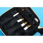 Peterson, kosmetyczka z uchwytem, brokatowa, złota