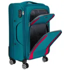 Peterson, walizka kabinowa, turkusowo-różowa, 58 cm