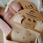 Petite&Mars, Take&Match, silikonowy śliniak, Dusty Rose, 6m+