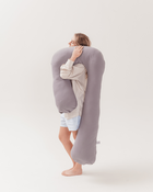 Piapimo, poduszka ciążowa do spania, typ 7, jersey, szara